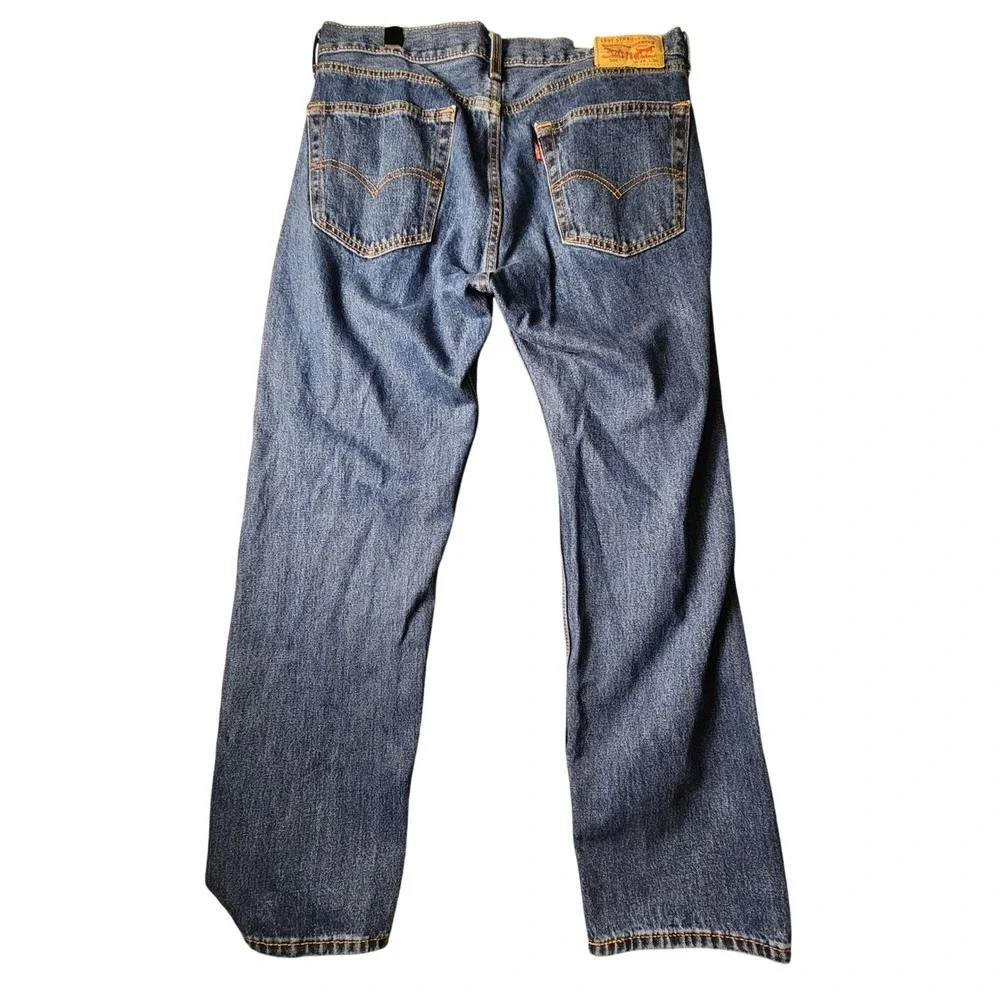 Levi's 505 Regular Fit Jeans Mens 36x30‎ Blue Excellent Straight Leg Denim